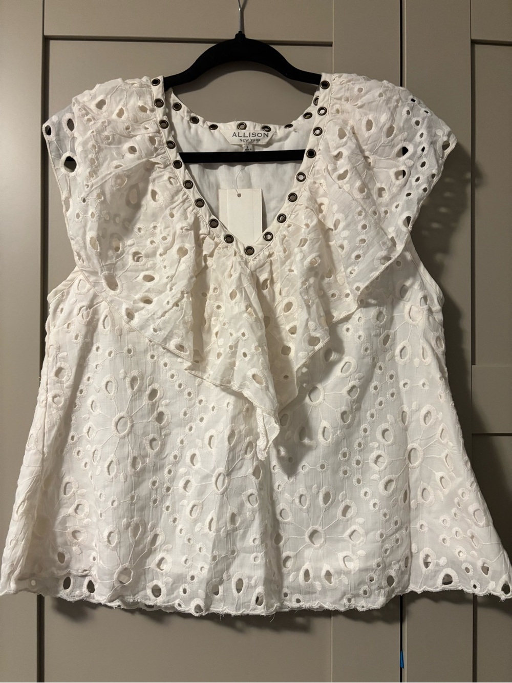 NWT Allison New York eyelet top- size Small